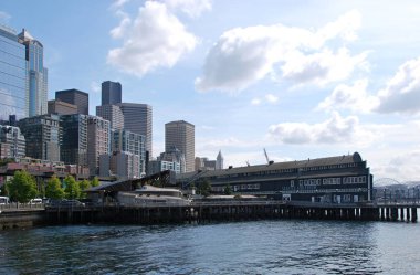 Şehir merkezinin Skyline 'ı Seattle, Washington