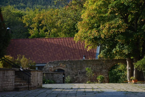 Harz Dağları, Saksonya 'daki Ilsenburg Kasabası' ndaki Tarihi Şato ve Manastır