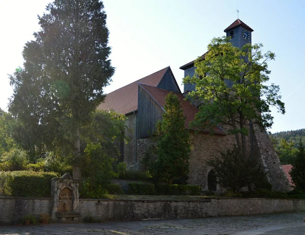 萨克森 安哈尔特哈兹山伊尔森堡镇的历史城堡和修道院 — 图库照片