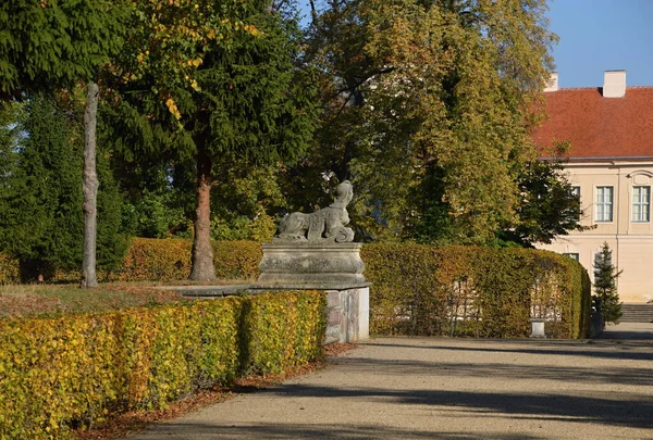 Castillo Histórico Parque Otoño Ciudad Rheinsberg Brandeburgo — Foto de Stock