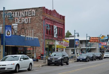 Sault Ste 'nin Eski Kasabası' ndaki Sokak Sahnesi. Marie, Michigan