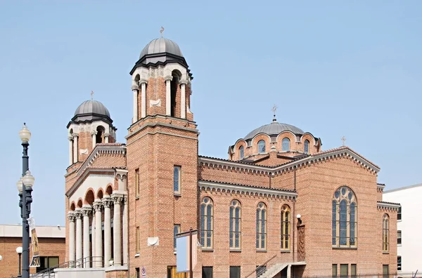 犹他州首府盐湖城市中心的历史教堂 — 图库照片