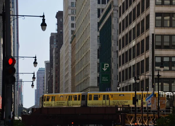 Trem Chicago Illinois — Fotografia de Stock