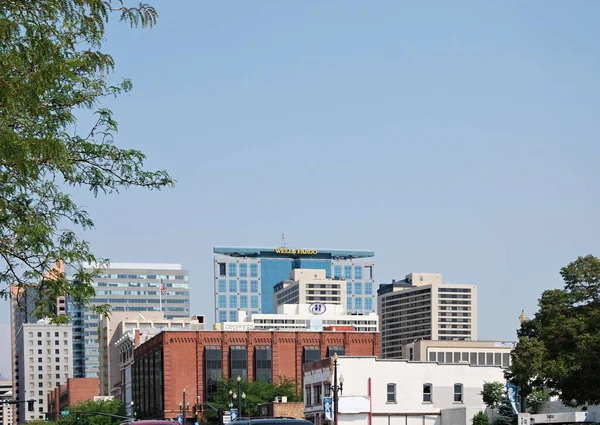 Панорама Центра Солт Лейк Сити Столицы Юты — стоковое фото