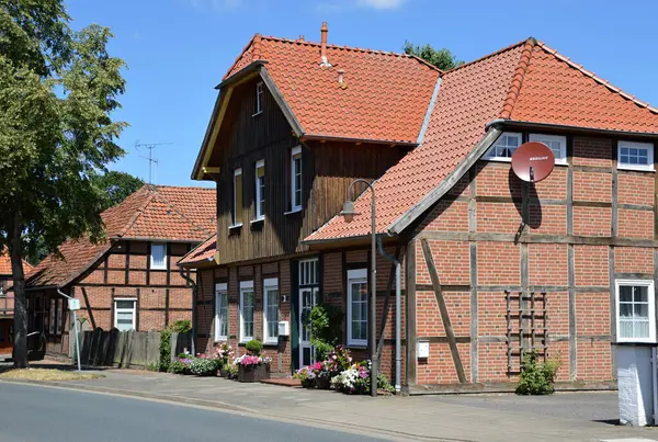 Historical Building Village Ahlden River Aller Lower Saxony — Stok Foto