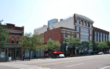 Salt Lake City 'deki sokak manzarası, Utah' ın başkenti.