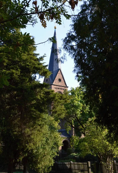 Ιστορική Εκκλησία Στην Πόλη Ilsenburg Στα Βουνά Harz Σαξονία Anhalt — Φωτογραφία Αρχείου