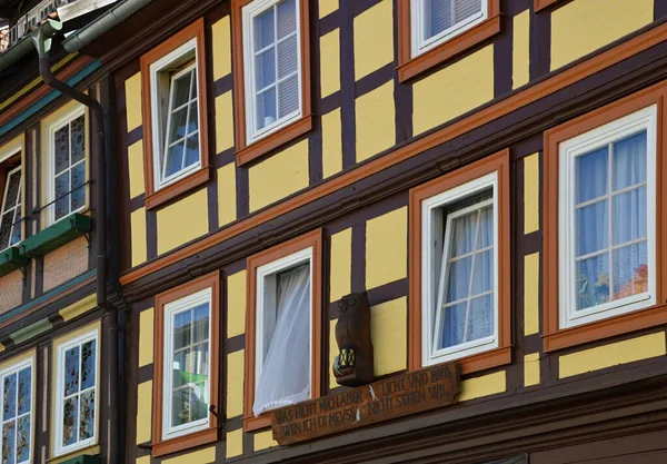 Történelmi Épület Óváros Wernigerode Harz Hegység Szászország Anhalt — Stock Fotó