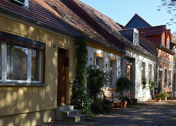 Bâtiments Historiques Dans Vieille Ville Rheinsberg Brandebourg — Photo