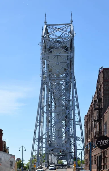 Historical Steel Bridge Town Duluth Minnesota — Stock Photo, Image