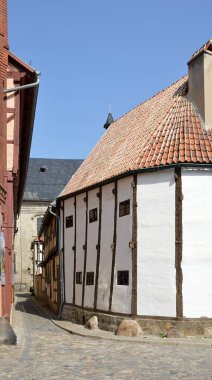 Saksonya 'nın Harz Dağları' ndaki Quedlinburg Eski Kasabası 'ndaki Tarihi Kilise