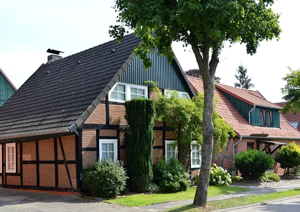 Historical Building Village Ahlden River Aller Lower Saxony — Stok fotoğraf