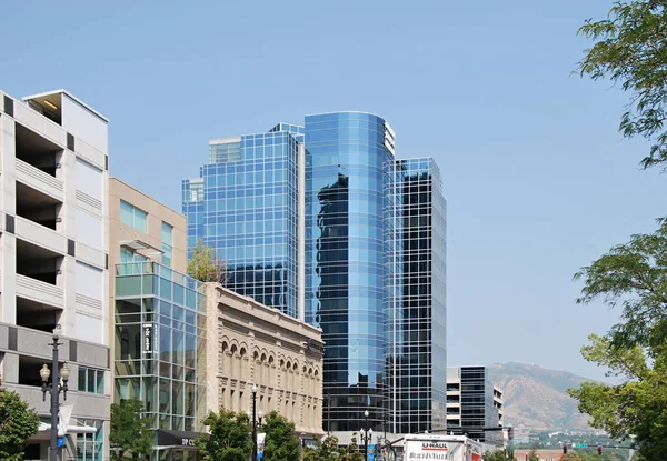 Panorama Downtown Salt Lake City Capital Utah — Fotografia de Stock