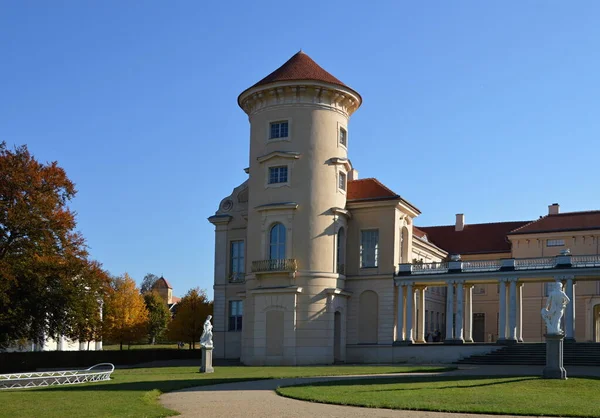 Исторический Замок Осенью Городе Райнсберг Бранденбург — стоковое фото