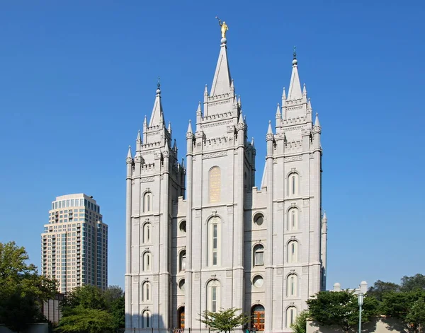 Salt Lake City 'deki tapınak. Başkent Utah.