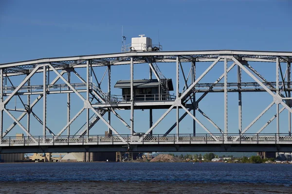 Ponte Storico Acciaio Nella Città Duluth Minnesota — Foto Stock