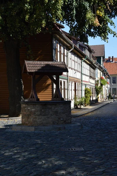 Historische Gebouwen Oude Binnenstad Van Wernigerode Het Harzgebergte Saksen Anhalt — Stockfoto