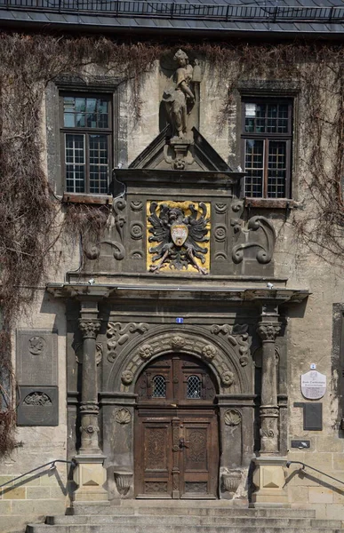 Történelmi Városháza Óvárosban Quedlinburg Harz Hegység Szászország Anhalt — Stock Fotó