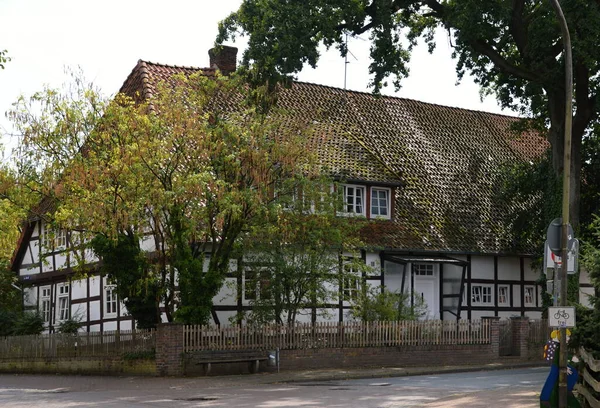 Историческое Здание Старом Городе Швармштедт Нижняя Саксония — стоковое фото