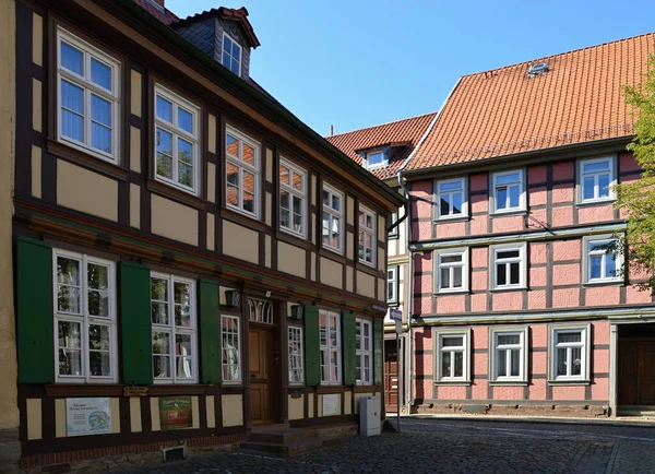 哈茨山区Wernigerode古城的历史建筑 — 图库照片