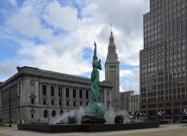 Şehir merkezinin panoraması Cleveland, Ohio