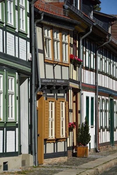 stock image Historical Buildings in the Old Town of Wernigerode in the Harz Mountains, Saxony - Anhalt