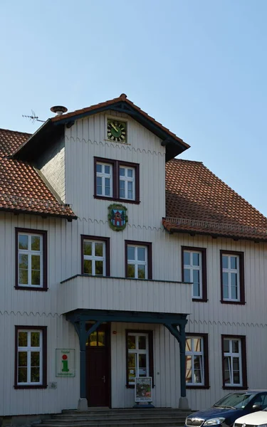 Zabytkowy Budynek Starym Mieście Ilsenburg Górach Harz Saksonia Anhalt — Zdjęcie stockowe