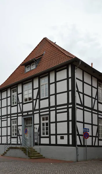 Zabytkowy Budynek Starym Mieście Neustadt Ruebenberge Dolna Saksonia — Zdjęcie stockowe