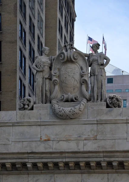 Historisk Byggnad Centrala Detroit Michigan — Stockfoto