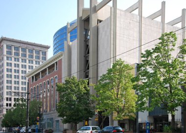 Salt Lake City 'deki sokak manzarası, Utah' ın başkenti.