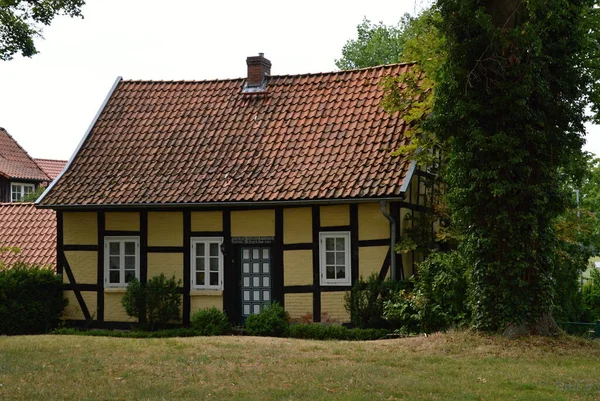 Gedung Sejarah Kota Tua Schwarmstedt Lower Saxony — Stok Foto