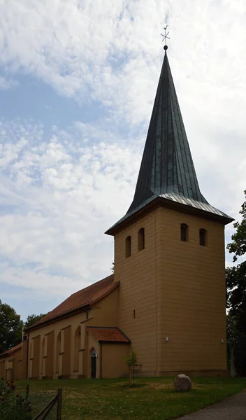 Ιστορική Εκκλησία Στην Παλιά Πόλη Του Schwarmstedt Κάτω Σαξονία — Φωτογραφία Αρχείου