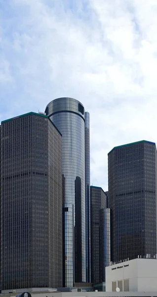 Edifícios Modernos Downtown Detroit Michigan — Fotografia de Stock