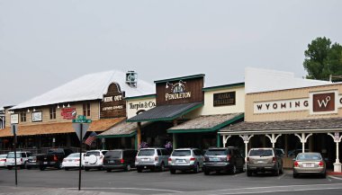 Eski Batı Kasabası Jackson, Wyoming Sokak Sahnesi