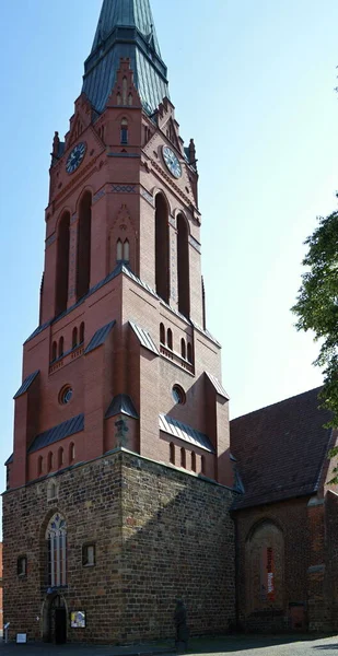 Iglesia Histórica Casco Antiguo Nienburg Río Weser Baja Sajonia —  Fotos de Stock