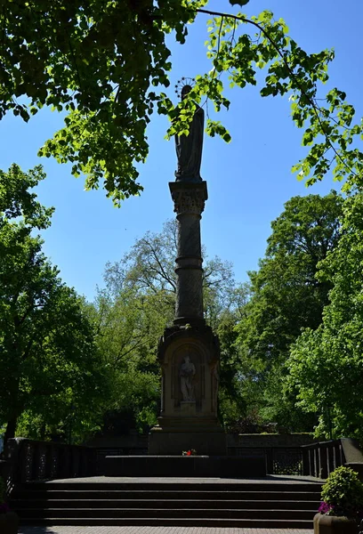Statue Dans Parc Vieille Ville Duesseldorf Capitale Rhénanie Nord Westphalie — Photo
