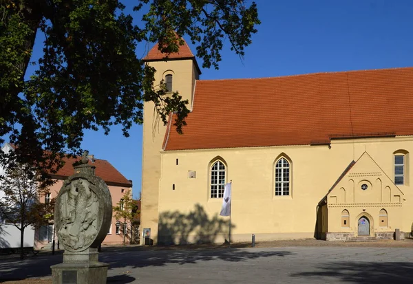 Historický Kostel Podzim Městě Rheinsberg Braniborsko — Stock fotografie