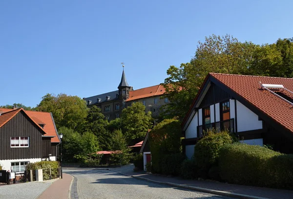 Castelo Histórico Cidade Velha Ilsenburg Nas Montanhas Harz Saxônia Anhalt — Fotografia de Stock
