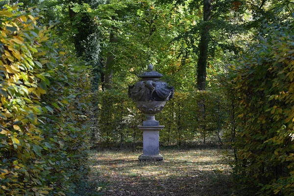 Historisches Schloss Und Park Herbst Der Stadt Rheinsberg Brandenburg — Stockfoto