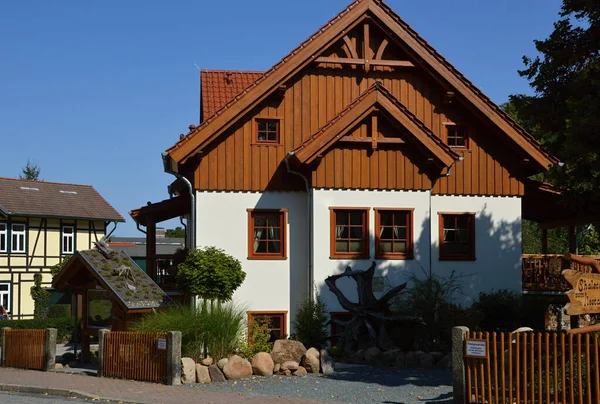 Edifícios Históricos Cidade Velha Ilsenburg Nas Montanhas Harz Saxônia Anhalt — Fotografia de Stock