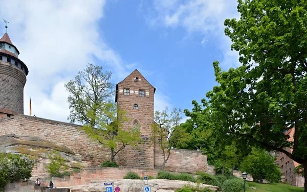Historische Burg Der Nürnberger Altstadt Franken Bayern — Stockfoto