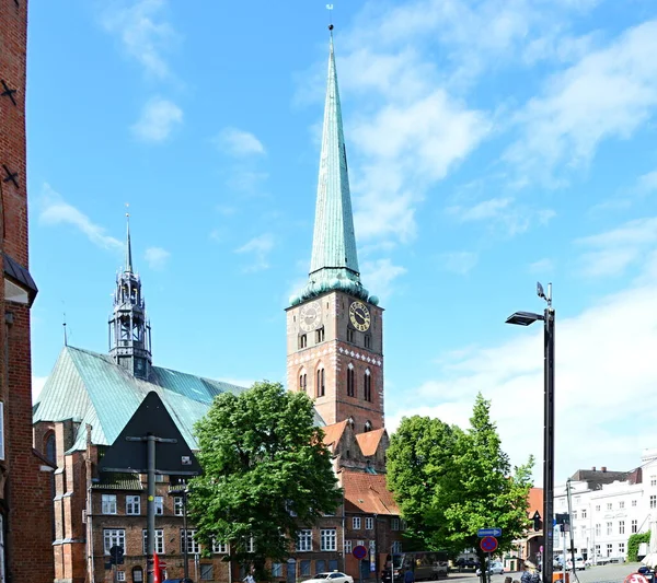 Историческая Церковь Старом Ганзе Любек Шлезвиг Гольштейн — стоковое фото