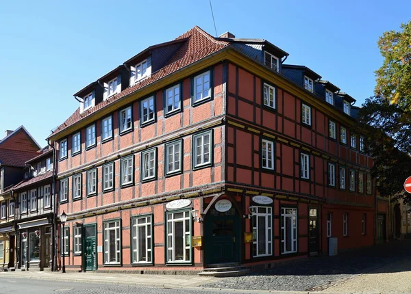 Zabytkowy Budynek Starym Mieście Wernigerode Górach Harz Saksonia Anhalt — Zdjęcie stockowe
