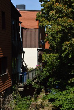 Harz Dağları, Saksonya 'daki Ilsenburg Eski Kasabası' ndaki Tarihi Bina