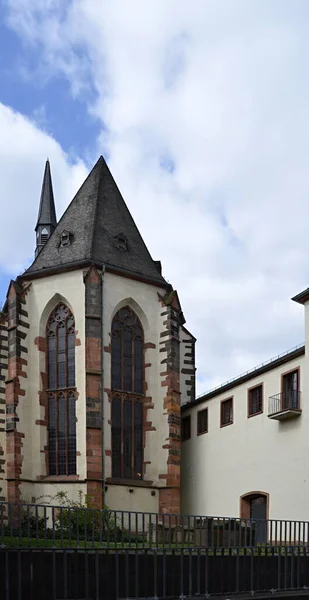 Historical Church Old Town Frankfurt River Main Hessen — Fotografia de Stock