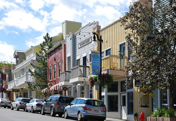 Street Scene in Park City in the Wasatch Mountains, Utah