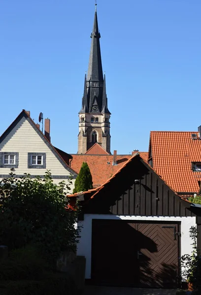 Historische Gebouwen Oude Binnenstad Van Wernigerode Het Harzgebergte Saksen Anhalt — Stockfoto