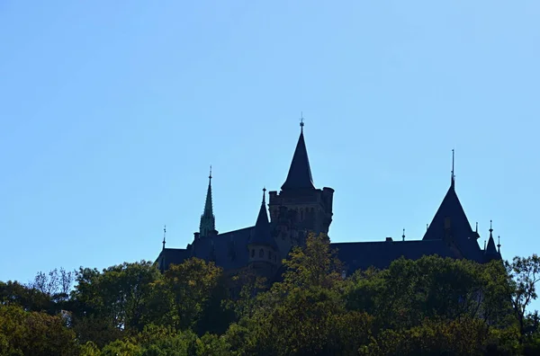 Château Historique Dans Vieille Ville Wernigerode Dans Les Montagnes Harz — Photo