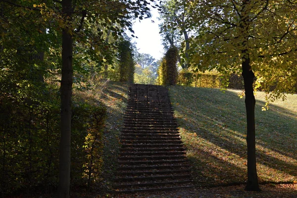 Tarihsel Kale Park Sonbaharda Rheinsberg Brandenburg — Stok fotoğraf