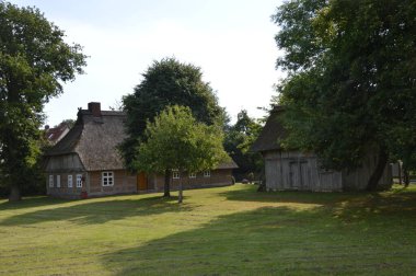 Hodenhagen Köyü, Aşağı Saksonya 'da İlkbaharda Tarihi Çiftlik